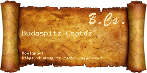 Budaspitz Csató névjegykártya